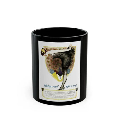 Advertisment for Holeproof Hosiery, Red Book, March 1923 - Black Coffee Mug 11oz - Go Mug Yourself