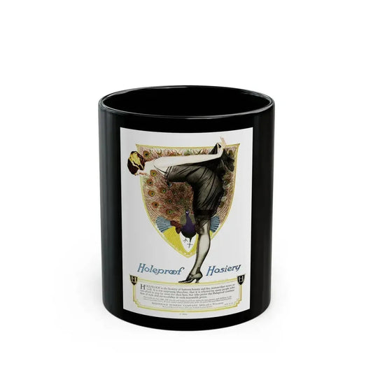Advertisment for Holeproof Hosiery, Red Book, March 1923 - Black Coffee Mug 11oz - Go Mug Yourself