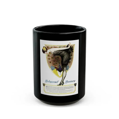 Advertisment for Holeproof Hosiery, Red Book, March 1923 - Black Coffee Mug 15oz - Go Mug Yourself