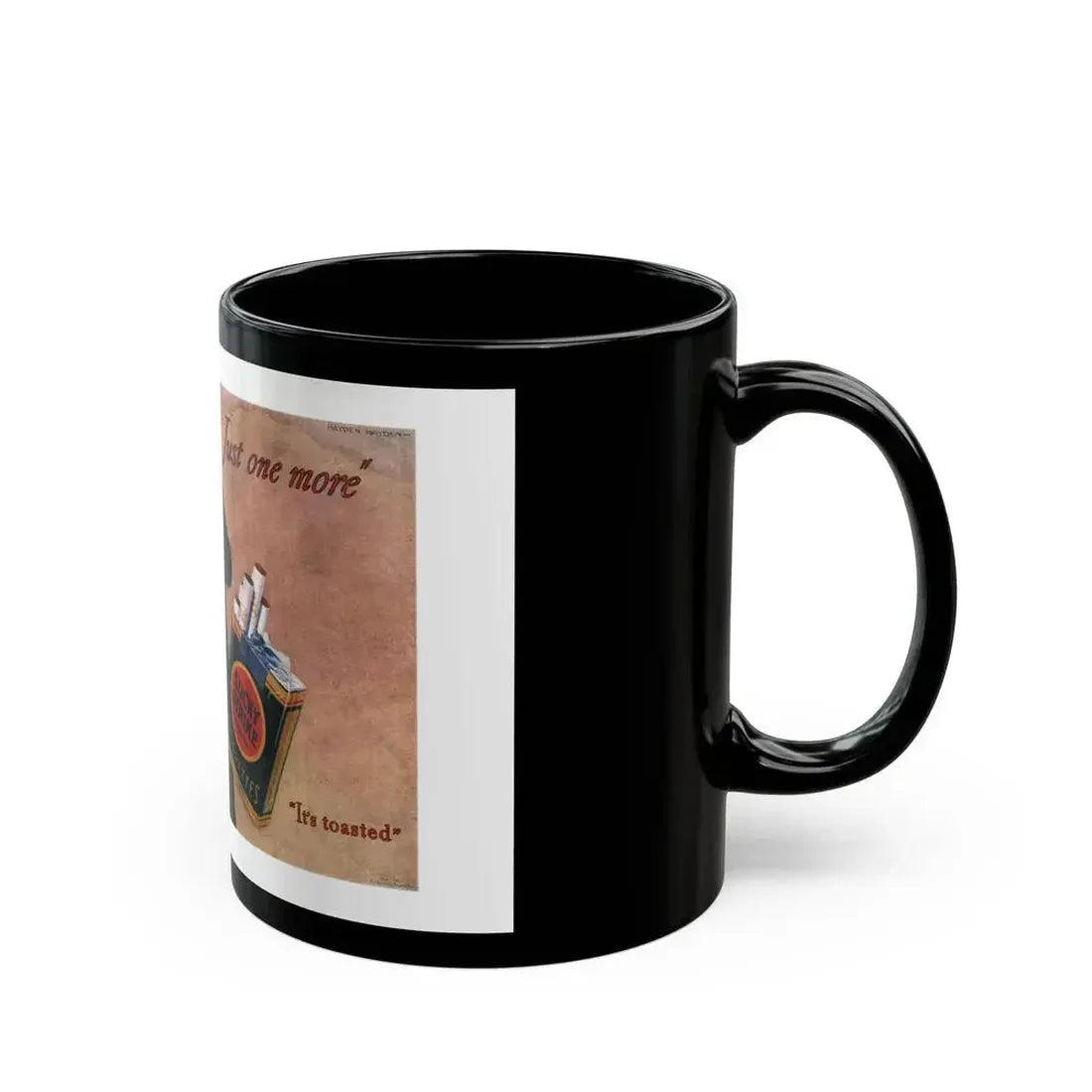 Advertisment for Lucky Strike, Bluebook Magazine backcover, November 1933 - Black Coffee Mug - Go Mug Yourself