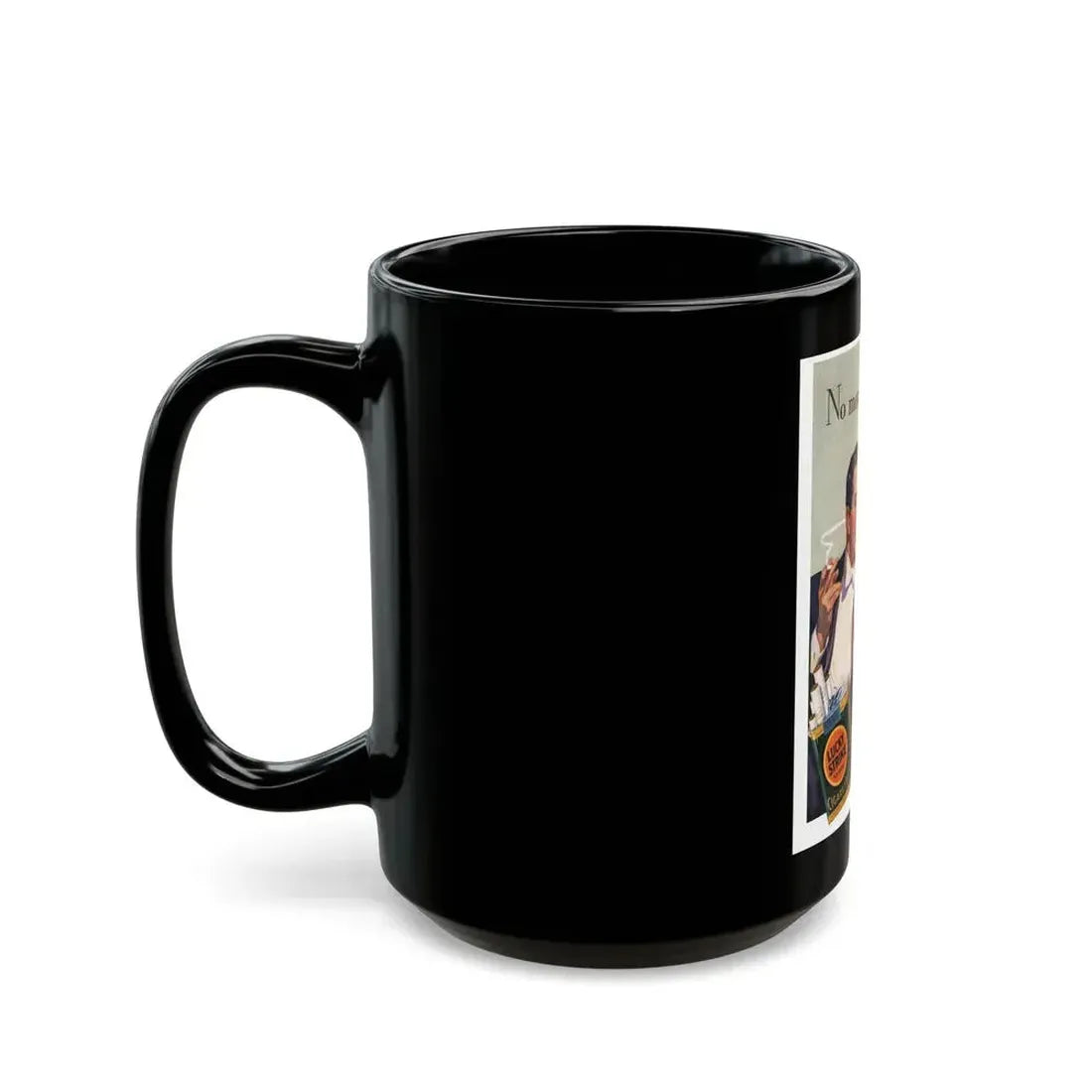 Advertisment for Lucky Strike, Harper's Bazaar, August 1933 - Black Coffee Mug - Go Mug Yourself