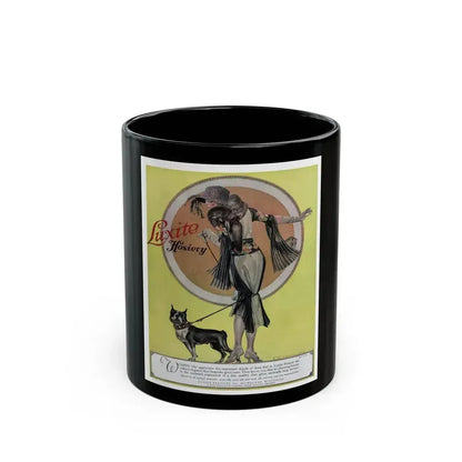 Advertisment for Luxite Hosiery, Harper's Bazaar, December 1922 - Black Coffee Mug 11oz - Go Mug Yourself