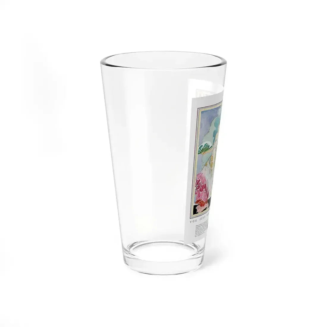 Advertisment for McCallum Hosiery, Harper's Bazaar, April 1925 (Magazine Illustration) Pint Glass 16oz - Go Mug Yourself