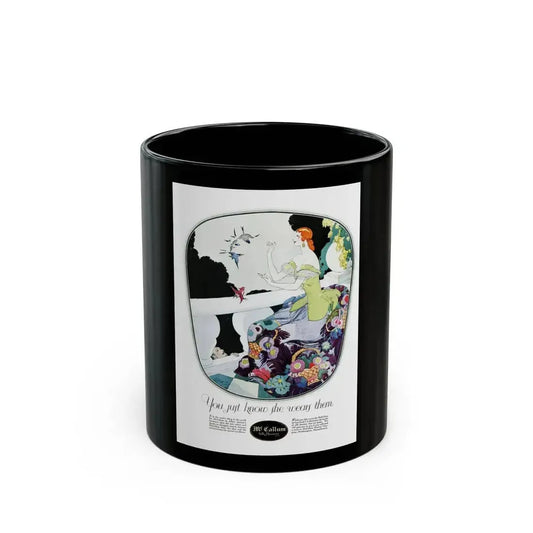 Advertisment for McCallum Hosiery, Harper's Bazaar, July 1923 - Black Coffee Mug 11oz - Go Mug Yourself
