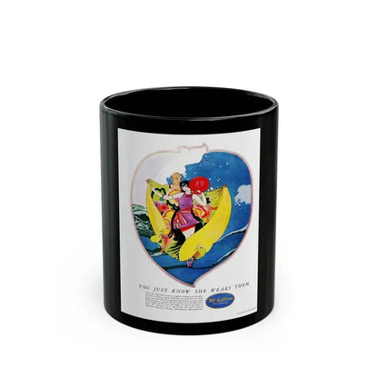 Advertisment for McCallum Hosiery, Harper's Bazaar, July 1924 - Black Coffee Mug 11oz - Go Mug Yourself
