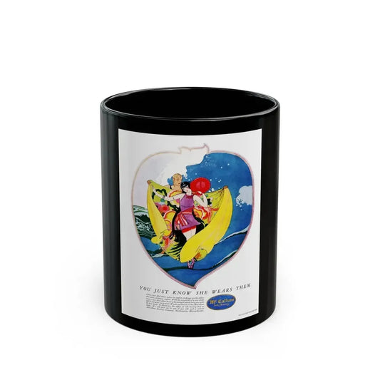 Advertisment for McCallum Hosiery, Harper's Bazaar, July 1924 - Black Coffee Mug 11oz - Go Mug Yourself