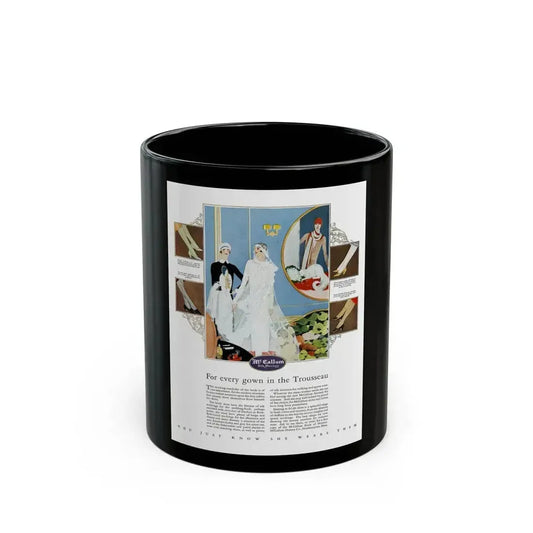 Advertisment for McCallum Hosiery, Harper's Bazaar, June 1926 - Black Coffee Mug 11oz - Go Mug Yourself