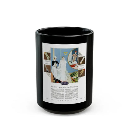 Advertisment for McCallum Hosiery, Harper's Bazaar, June 1926 - Black Coffee Mug 15oz - Go Mug Yourself