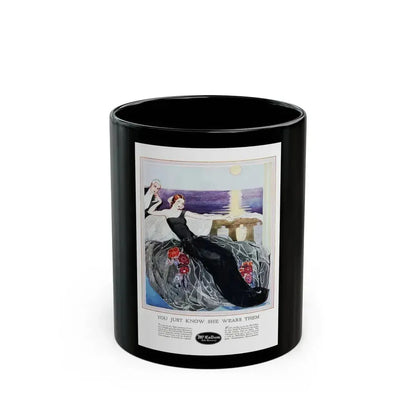 Advertisment for McCallum Hosiery, Harper's Bazaar, October 1923 - Black Coffee Mug 11oz - Go Mug Yourself