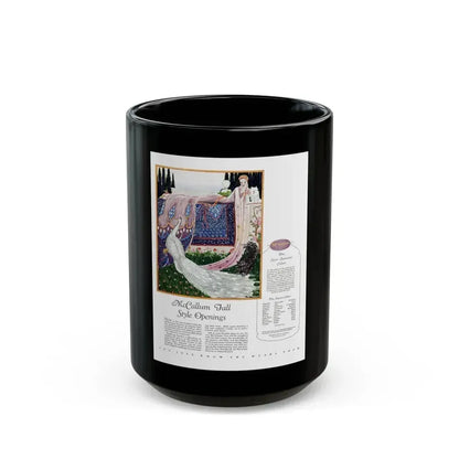 Advertisment for McCallum Hosiery, Harper's Bazaar, October 1926 - Black Coffee Mug 15oz - Go Mug Yourself
