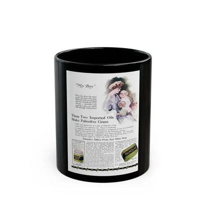 Advertisment for Palmolive, Vogue, June 15, 1912 (2) - Black Coffee Mug 11oz - Go Mug Yourself