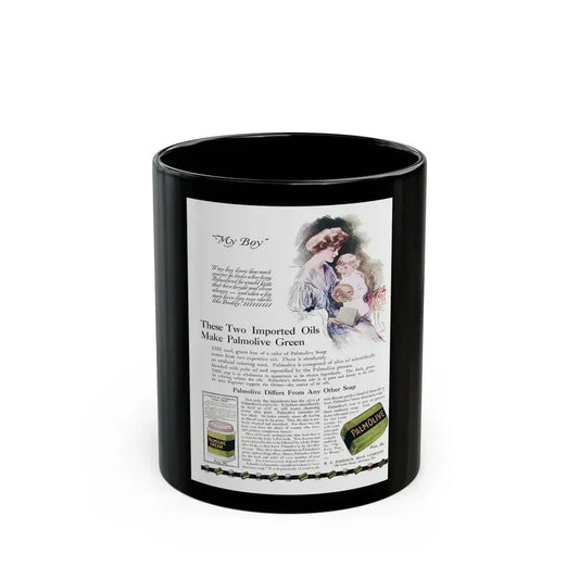Advertisment for Palmolive, Vogue, June 15, 1912 (2) - Black Coffee Mug 11oz - Go Mug Yourself