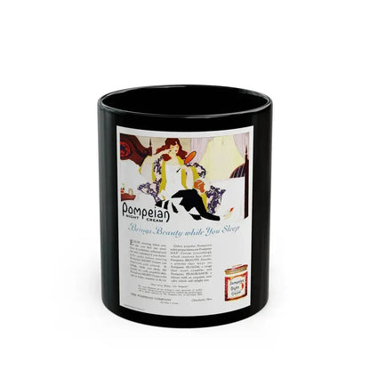 Advertisment for Pompeian, Harper's Bazaar, October 1920 - Black Coffee Mug 11oz - Go Mug Yourself