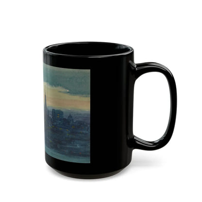 Brooklyn Promenade-Looking West - Black Coffee Mug-Go Mug Yourself