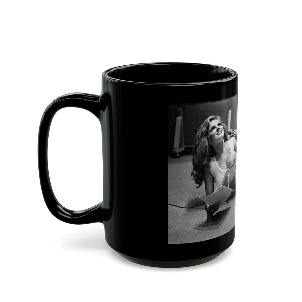 Julie Ege #235 (Vintage Female Icon) Black Coffee Mug-Go Mug Yourself