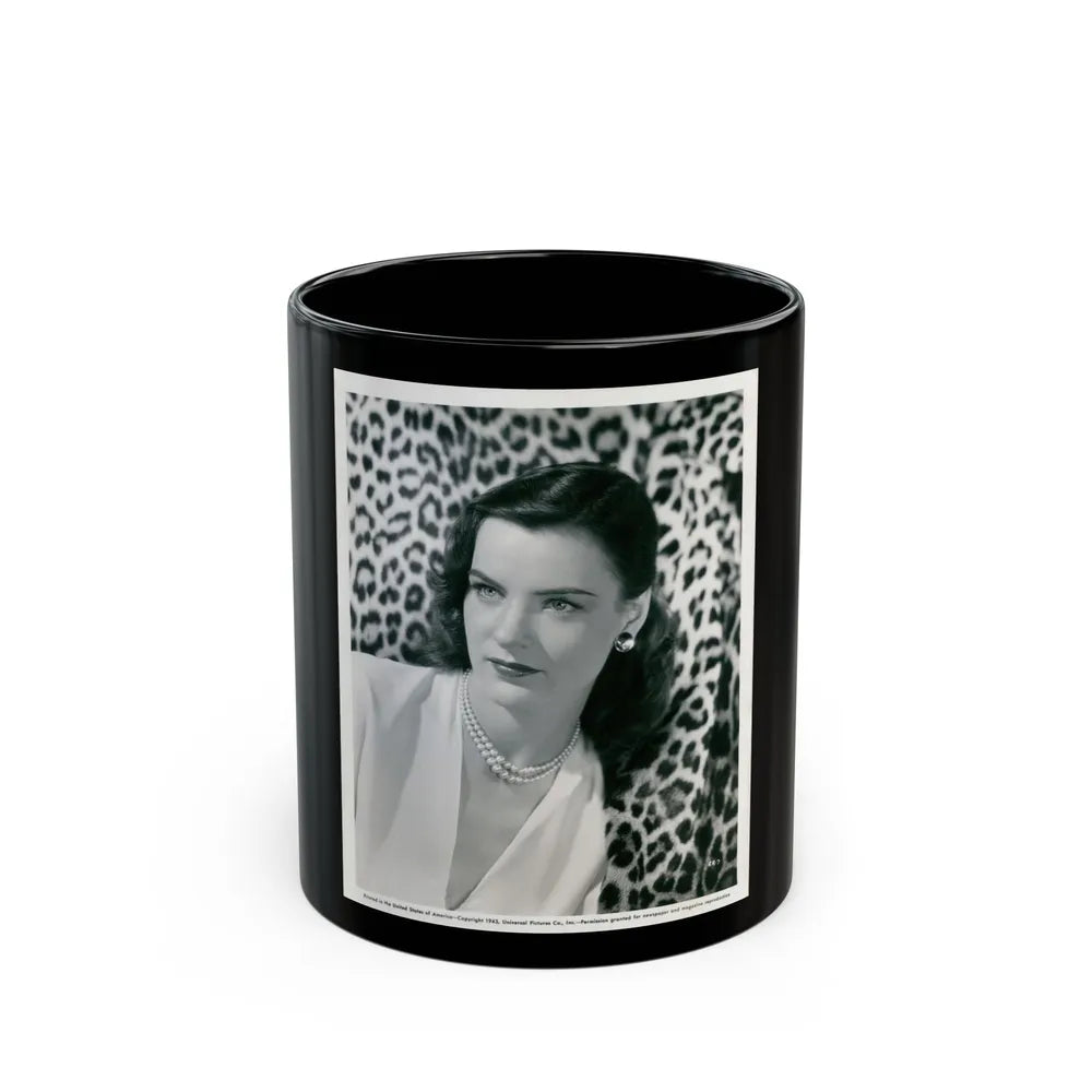 Ella Raines #198 (Vintage Female Icon) Black Coffee Mug-11oz-Go Mug Yourself