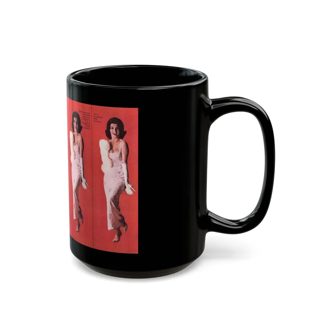 Nancy Kovack #96 - Esquire June 1961 (Vintage Female Icon) Black Coffee Mug-Go Mug Yourself