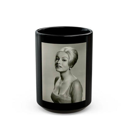 Julie Newmar #364 (Vintage Female Icon) Black Coffee Mug-15oz-Go Mug Yourself