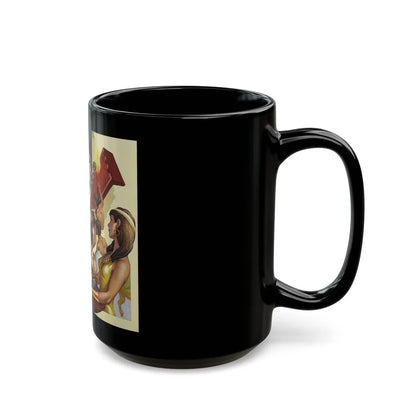 Egyptian Funeral, American Weekly magazine, April 7, 1947 - Black Coffee Mug-Go Mug Yourself