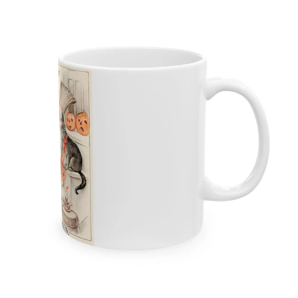 Halloween Spirits, Hearth and Home magazine cover - White Coffee Mug-Go Mug Yourself