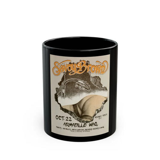 Savoy Brown 1975 (Music Poster) Black Coffee Mug-11oz-Go Mug Yourself