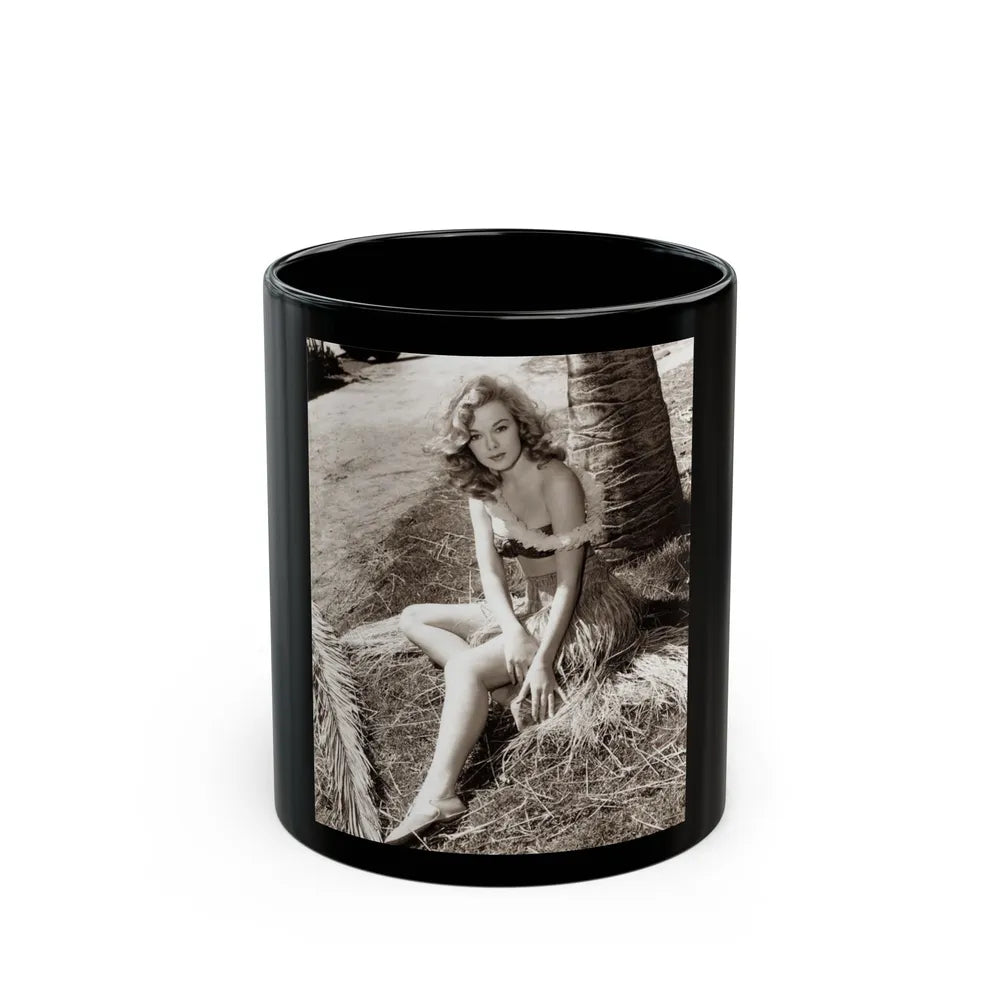 Leslie Parrish #218 (Vintage Female Icon) Black Coffee Mug-11oz-Go Mug Yourself