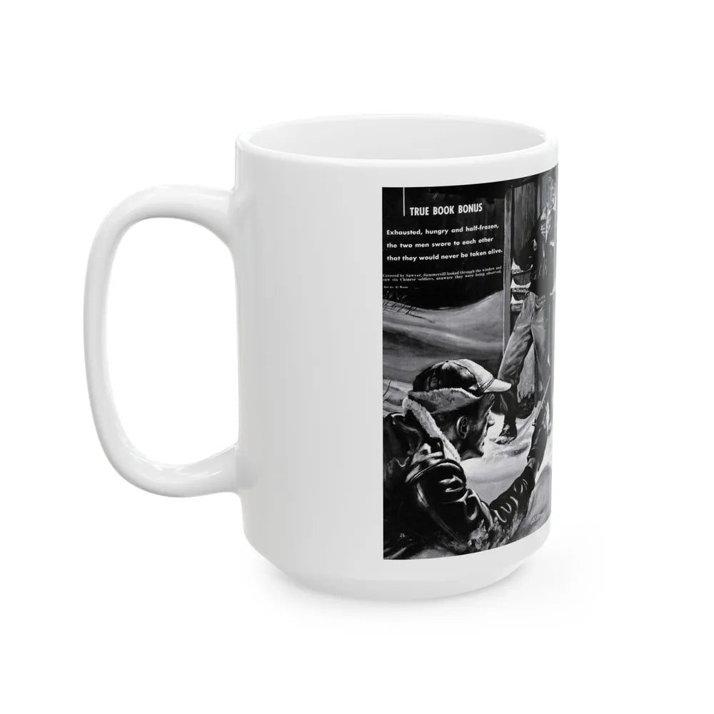 Death Before Capture', Action for Men, May 1960 - White Coffee Mug-Go Mug Yourself