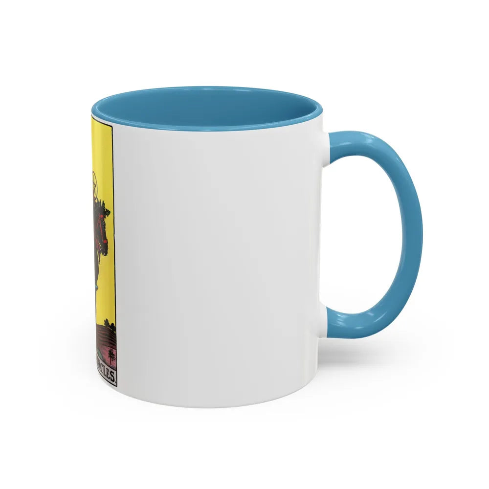 The Knight of Pentacles (Tarot Card) Accent Coffee Mug-Go Mug Yourself