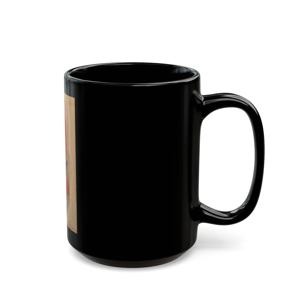 Crossed Wires, American Magazine story interior illustration - Black Coffee Mug-Go Mug Yourself