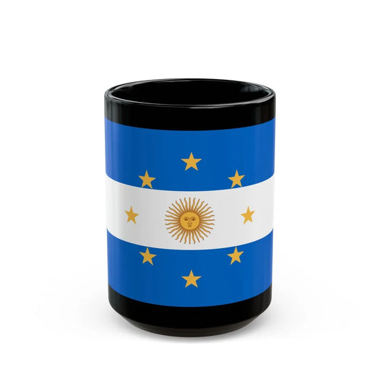 Navy Jack of Argentina 1818 - Black Coffee Mug-15oz-Go Mug Yourself