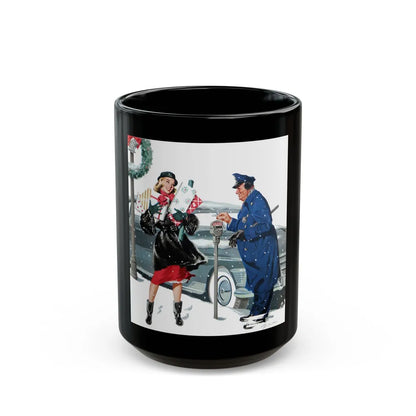 Collier's magazine cover, December 13th, 1952 - Black Coffee Mug-15oz-Go Mug Yourself