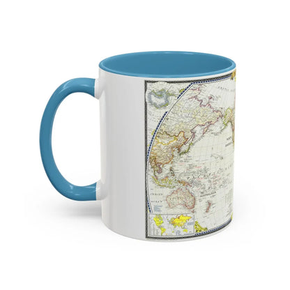 World Map (1951) (Map) Accent Coffee Mug-Go Mug Yourself