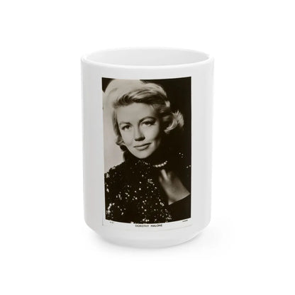 Dorothy Malone #89 (Vintage Female Icon) White Coffee Mug-15oz-Go Mug Yourself