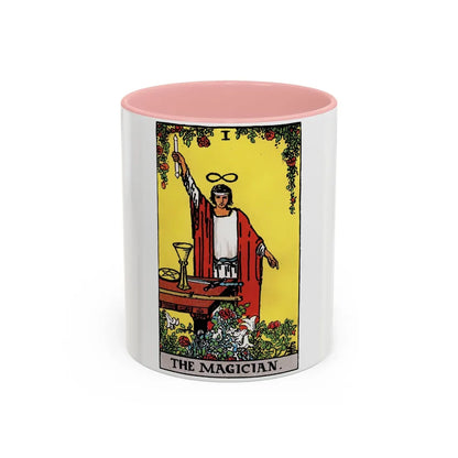 The Magician (Tarot Card) Accent Coffee Mug-11oz-Pink-Go Mug Yourself