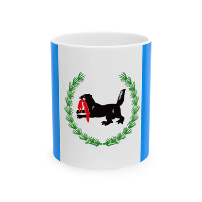 Flag of Irkutsk Oblast Russia - White Coffee Mug-11oz-Go Mug Yourself