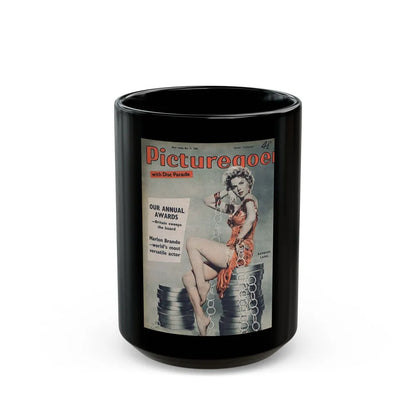 Barbara Lang #32 - Mag. Cover (Vintage Female Icon) Black Coffee Mug-15oz-Go Mug Yourself