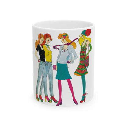 Fashion illustration, Destiny magazine, 1973 - White Coffee Mug-11oz-Go Mug Yourself