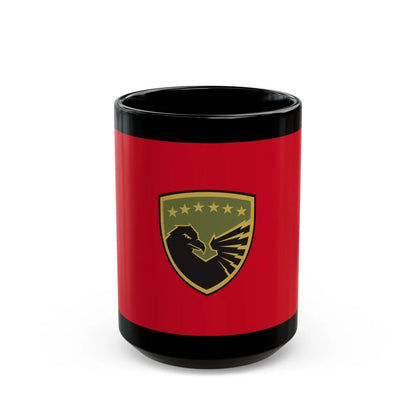 Flag of the Kosovo Security Force - Black Coffee Mug-15oz-Go Mug Yourself