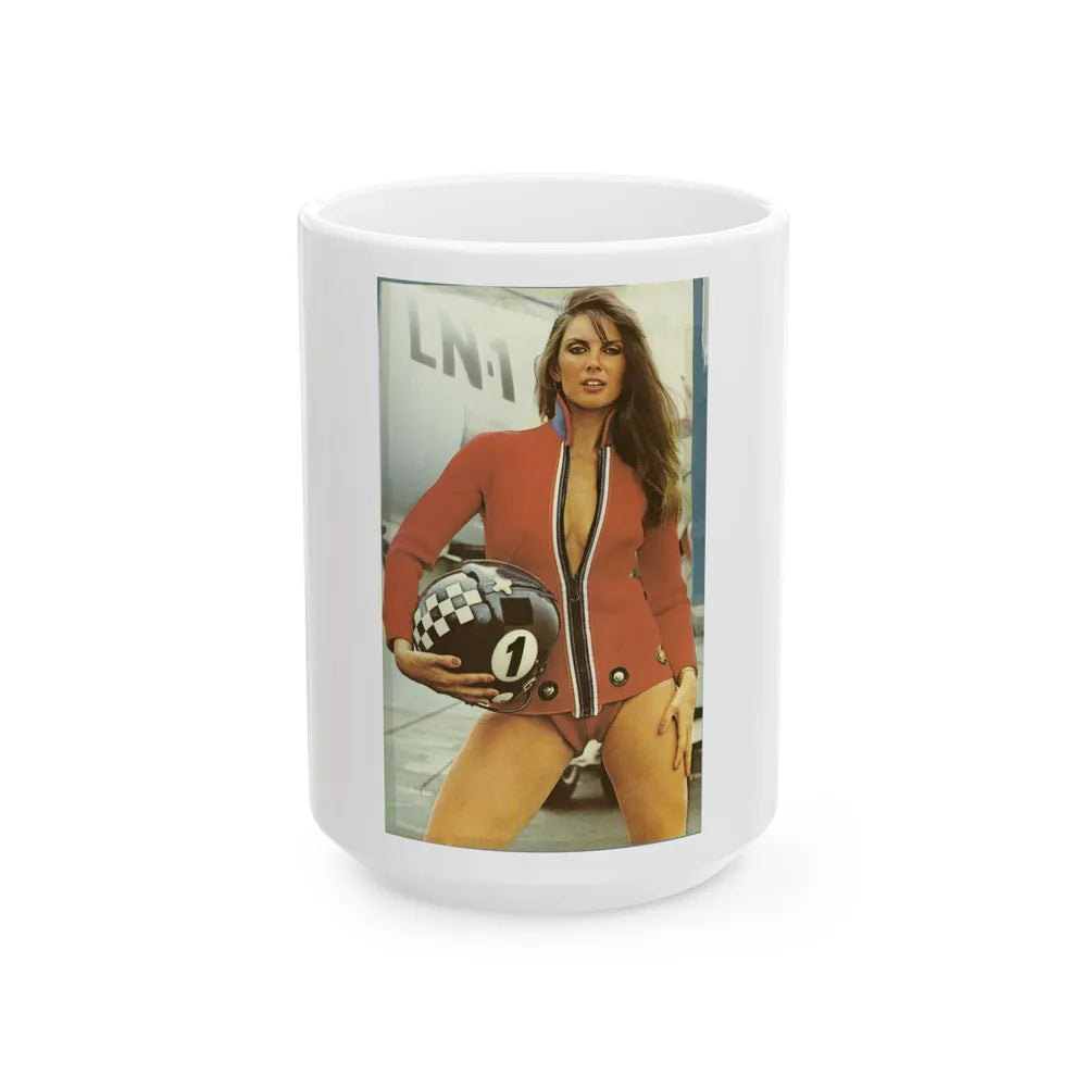 Caroline Munro #299 (Vintage Female Icon) White Coffee Mug-15oz-Go Mug Yourself