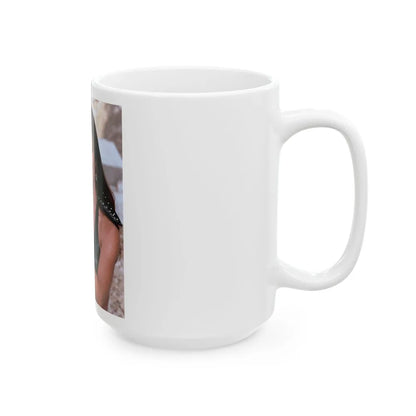 Caroline Munro #335 (Vintage Female Icon) White Coffee Mug-Go Mug Yourself