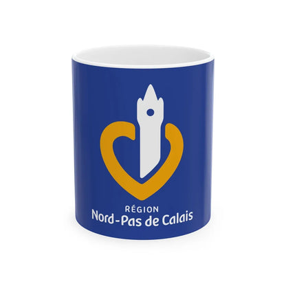 Flag of Nord Pas de Calais France 2 - White Coffee Mug-11oz-Go Mug Yourself