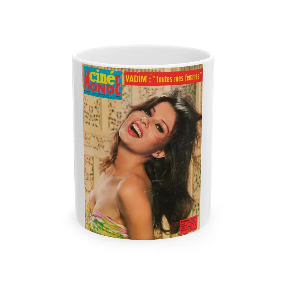 Pamela Tiffin #51 - Mag. Cover (Vintage Female Icon) White Coffee Mug-11oz-Go Mug Yourself