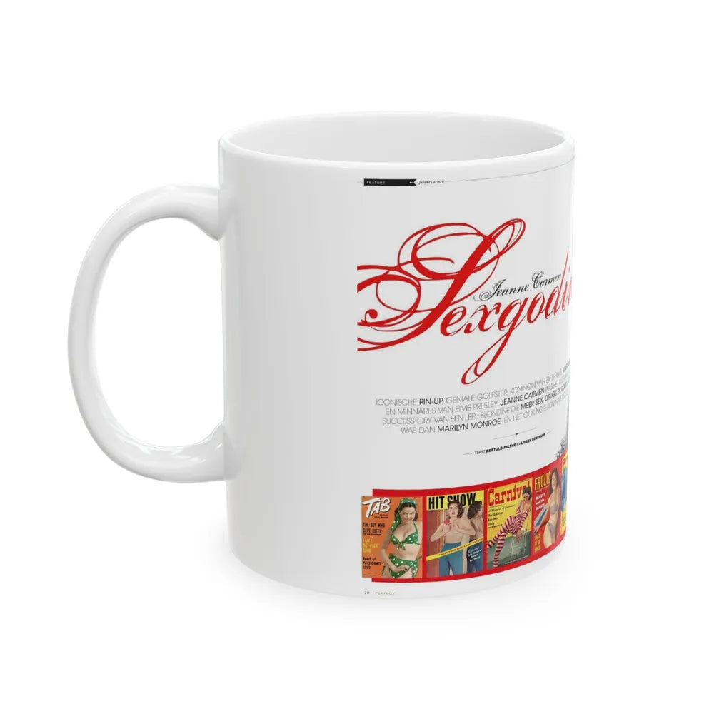 Jeanne Carmen #222 - German Mag. Layout (Vintage Female Icon) White Coffee Mug-Go Mug Yourself