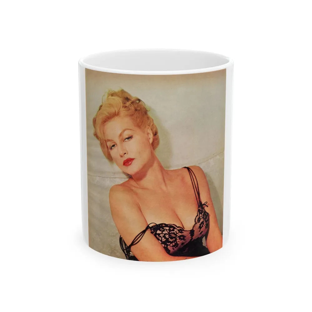 Julie Newmar #275 (Vintage Female Icon) White Coffee Mug-11oz-Go Mug Yourself