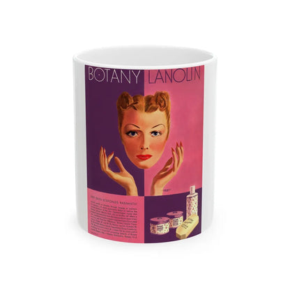 Botany Lanolin advertisement, 1943 - White Coffee Mug-11oz-Go Mug Yourself