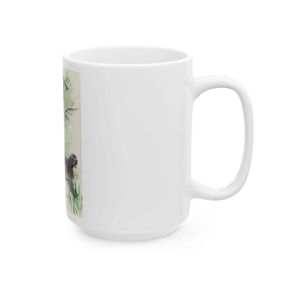 Crocodile Hunter, Roto Magazine story illustration - White Coffee Mug-Go Mug Yourself