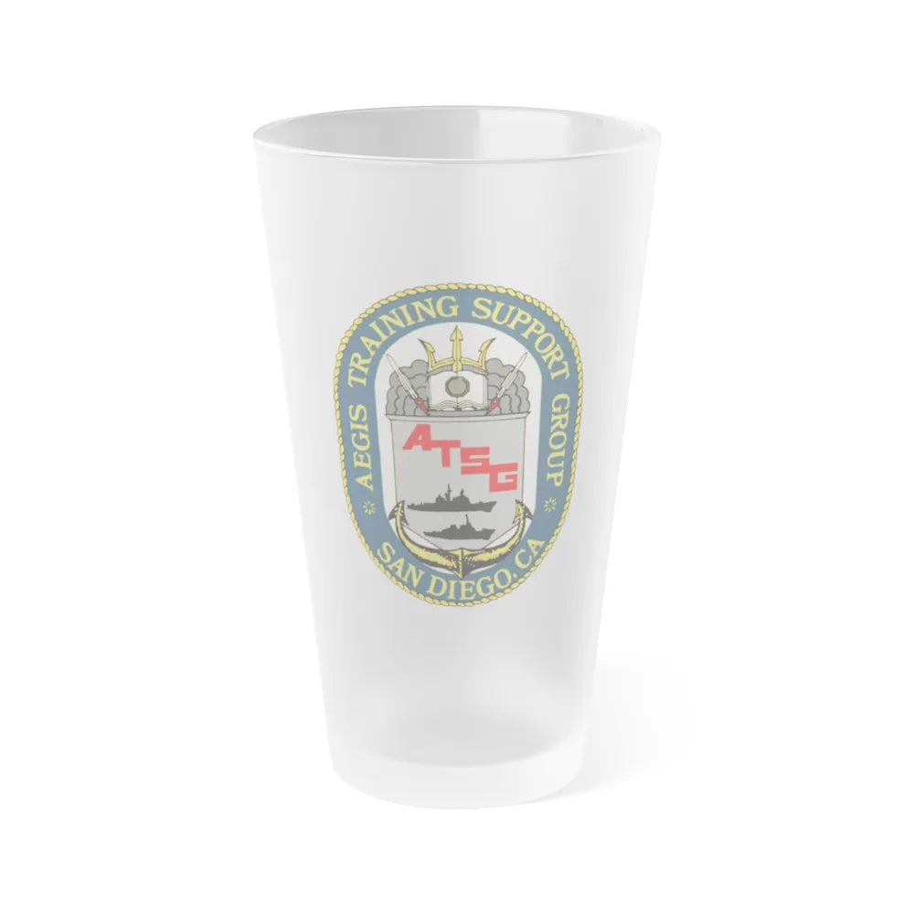 AEGIS Training Support Grp San Diego (U.S. Navy) Frosted Pint Glass 16oz-Go Mug Yourself