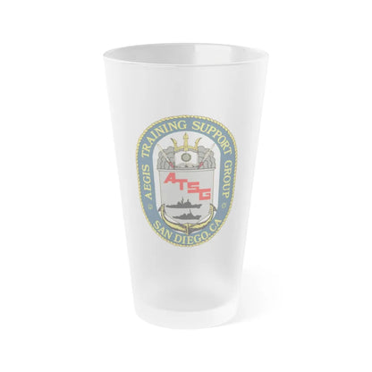 AEGIS Training Support Grp San Diego (U.S. Navy) Frosted Pint Glass 16oz-Go Mug Yourself