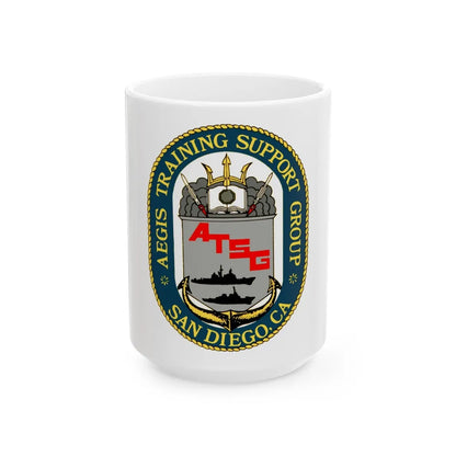 AEGIS Training Support Grp San Diego (U.S. Navy) White Coffee Mug-15oz-Go Mug Yourself