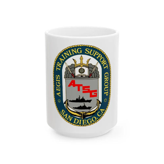 AEGIS Training Support Grp San Diego (U.S. Navy) White Coffee Mug-15oz-Go Mug Yourself